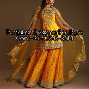 Buy Designer Sharara Suits with long kameez Online at best prices. We have a wide collection of Sharara Dresses available for weddings & functions.