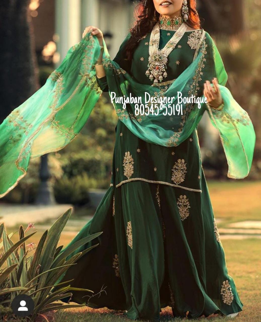 Punjabi Suit Design Sharara | Maharani Designer Boutique