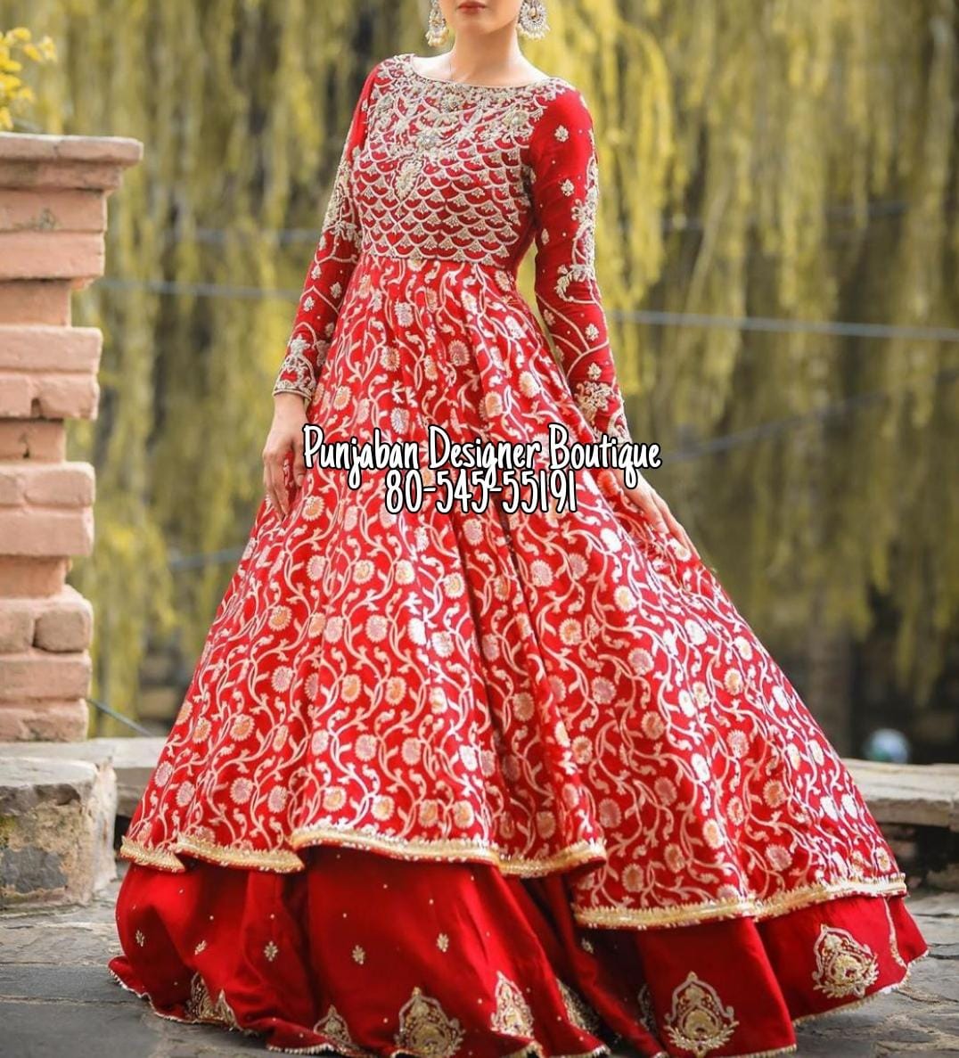 Shamita shetty Turquoise Embroidery Wedding Anarkali suit - Vega Fashion -  3542471