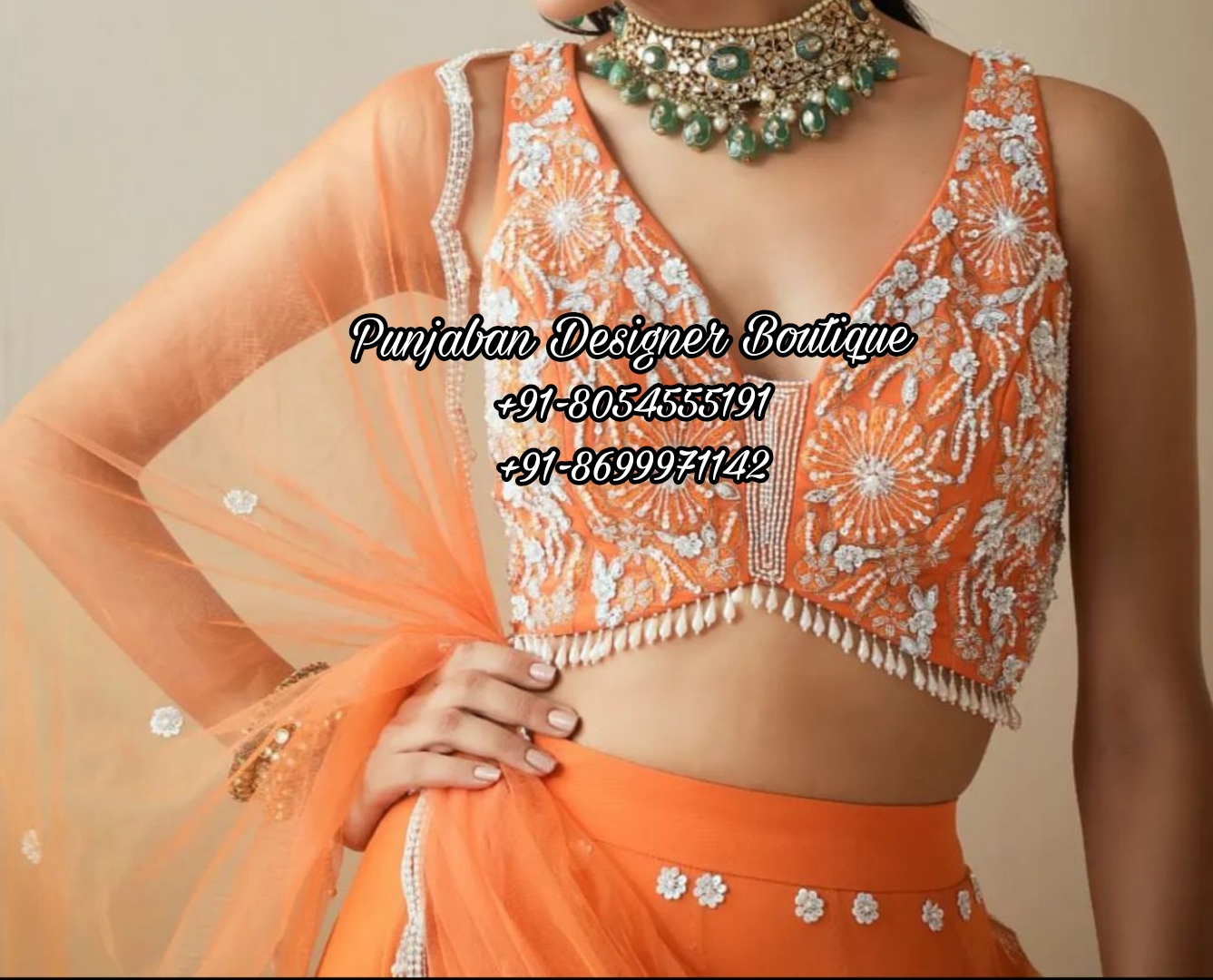 Designer Blouse With Lehenga | Punjaban Designer Boutique