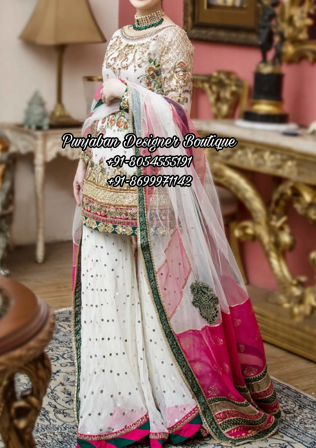 Purple Net Indian Pakistani Palazzo Salwar Kameez SFZ130132 –  ShreeFashionWear