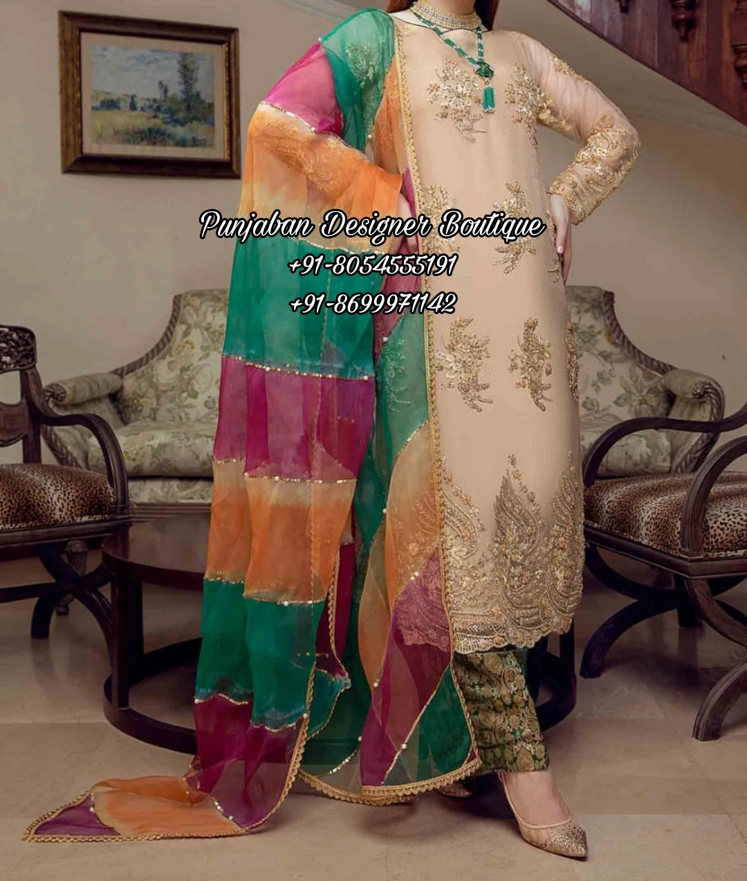 Designer Party Wear Pakistani Suits | Punjaban Designer Boutique