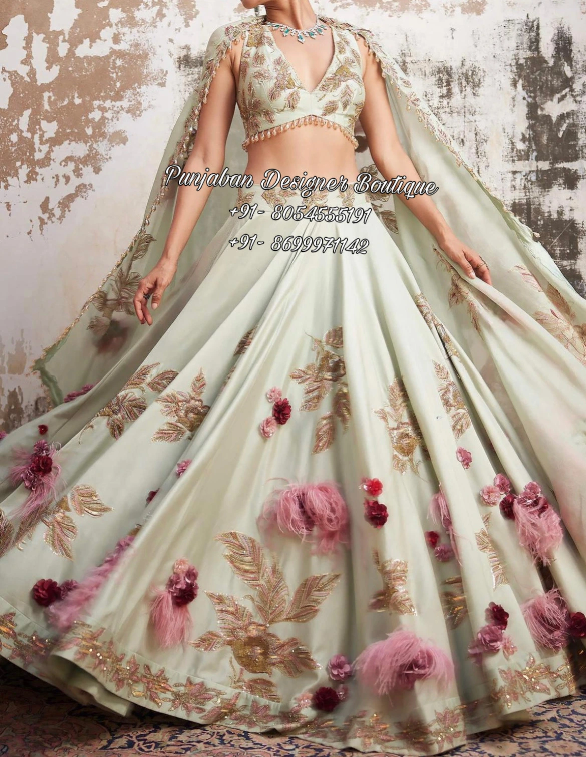 Latest Designer Bridal Crop Top Lehenga For Girls 2023