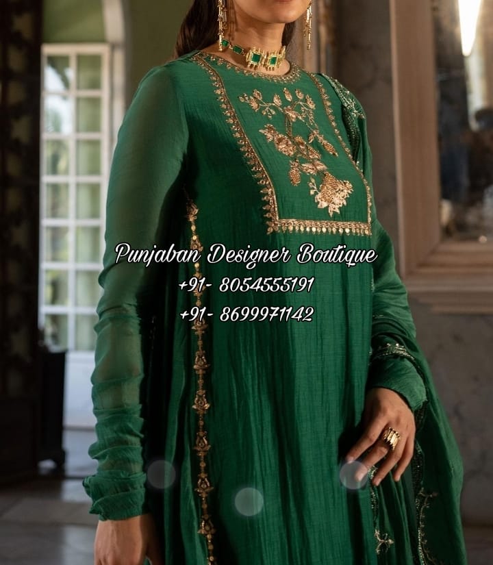 Georgette Formal Wear Machine Embroidered Punjabi suit at best price in  Phagwara
