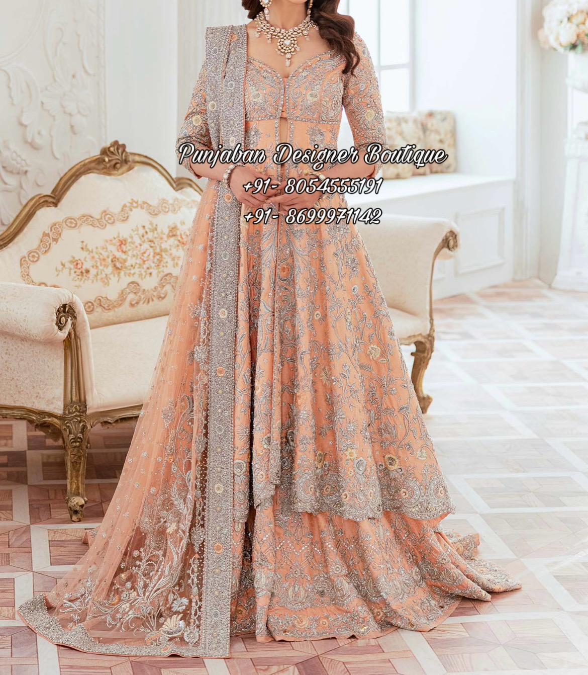 Wedding Gown, Designer Gown With Dupatta for Women in Reception Dress,  Indian Dress for Partywear Outfit, Stylish Flared Dress With Dupatta - Etsy